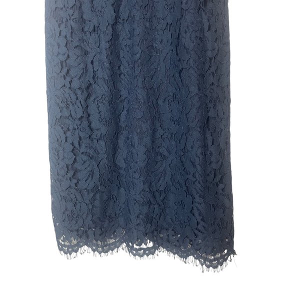 Astr the Label Navy Lattice Inset Lace Dress Size XS Party Cocktail Lacey - Picture 7 of 14